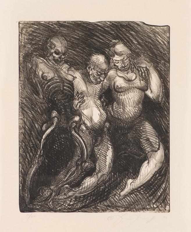 Luis Jiménez Entre la Puta y la Muerte: Luis Jiménez (Mexican-American, 1940-2006) 'Entre la Puta y la Muerte' 1992 Lithograph on Japan paper ed. 12 of 80 Signed and dated in pencil © Luis Jimenez '92, lower right Printed by Joseph Se