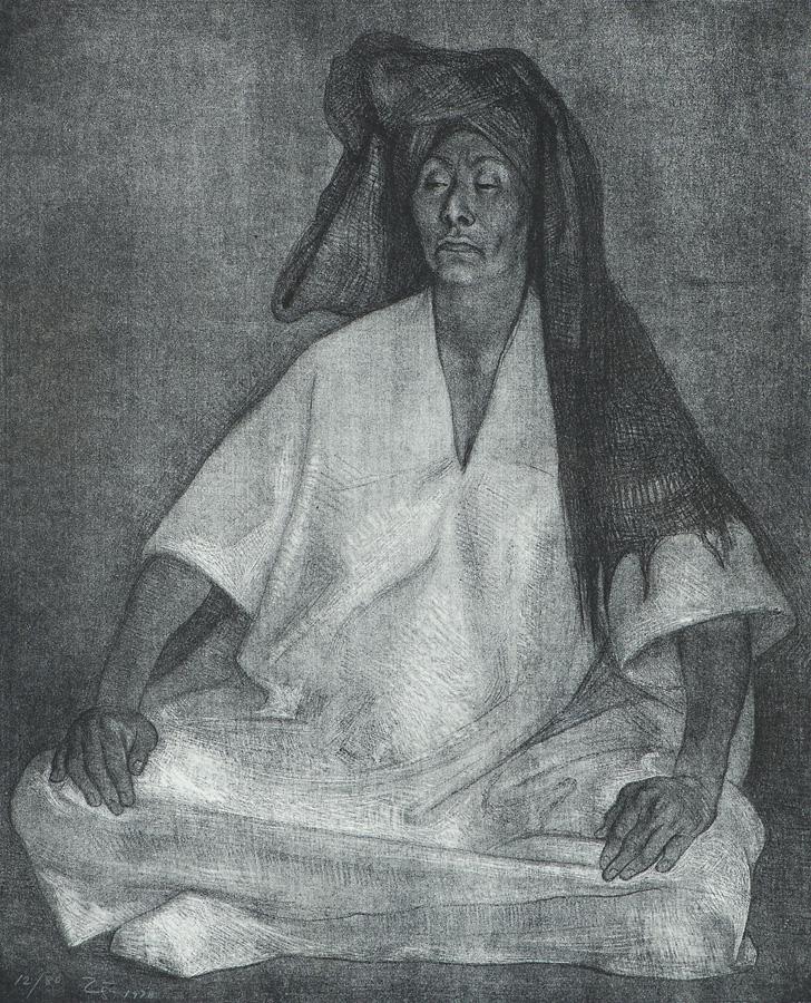 Francisco Zúñiga Mujer de Oaxaca (B. 42): Francisco Zúñiga (Costa Rican-Mexican, 1912-1998) 'Mujer de Oaxaca (B. 42)' 1978 Lithograph on Copperplate Deluxe paper ed. 12 of 80 Signed and dated in pencil Zuniga 1978, lower left Printed by Kyr