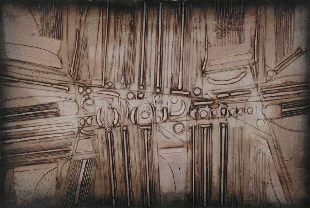 Paul Maxwell Foret: Paul Maxwell (American, 1925-2015) Foret Acrylic on paper Signed and dated P. Maxwell - 81, lower left