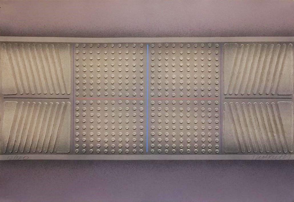 Paul Maxwell #6-80B: Paul Maxwell (American, 1925-2015) #6-80B Acrylic on paper ed. 12 of 150 Signed in pencil P. Maxwell, lower right