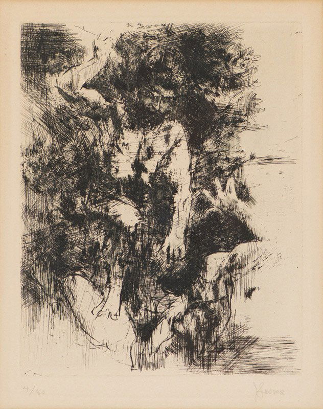 Jack Levine Cain and Abel (Prescott 21): Jack Levine (American, 1915) Cain and Abel (Prescott 21) Etching ed. 4 of 80 Signed in pencil J. Levine, lower right