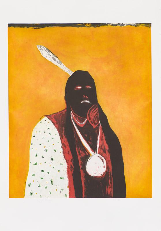 Fritz Scholder Indian Portrait in Roma, 1978: Fritz Scholder (Native American, 1937-2005) Indian Portrait in Roma, 1978 Etching and aquatint on Magnani paper ed. 70 of 90 62 x 44 (in) Signed in pencil Scholder, lower left Printed and published by