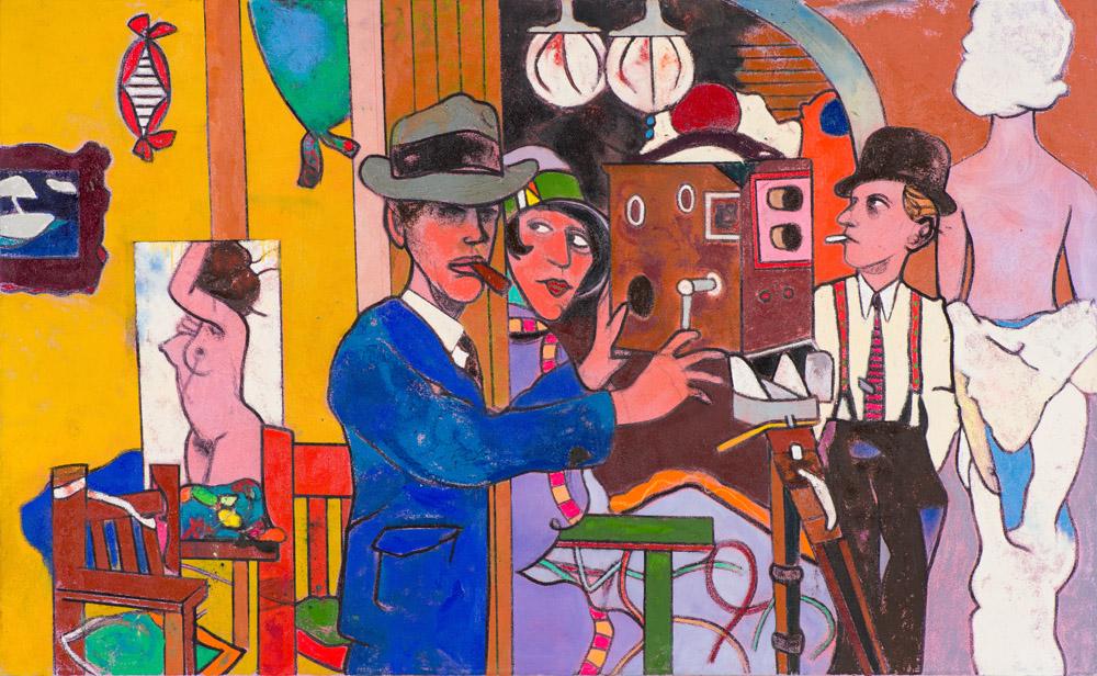 Richard Merkin The Man Who Photographed the World, 1998: Richard Merkin (American, 1938-2009) The Man Who Photographed the World, 1998 Oil on canvas 52 x 84 (in) Signed R. Merkin, verso Titled and dated, verso.