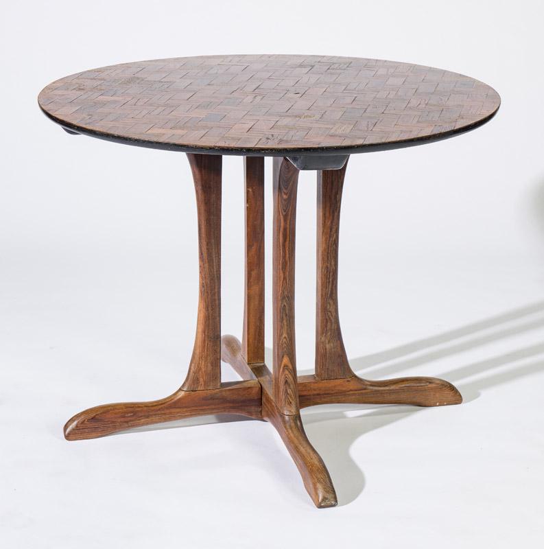 Don Shoemaker Mesa Redonda Dining Table: Don Shoemaker (American, Mexican, 1920-1990) Mesa Redonda Dining Table Wood 30 x 39 x 39 (in) Unsigned Provenance: Private collection, Cave Creek, Arizona acquired directly from the artist.