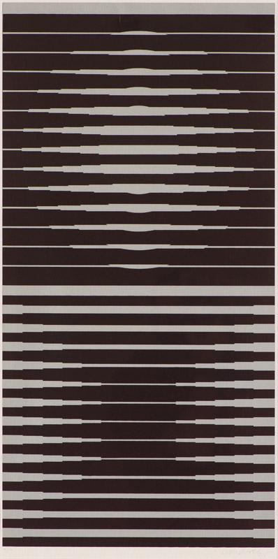 Victor Vasarely Capella I (from Constellation series): Victor Vasarely (Hungarian, French, 1906-1997) Capella I (from Constellation series), 1959/67 Serigraph with foil on paper ed. 19 of 150 28.25 x 14 (in) 35.5 x 20.5 x 0.75 (in) framed Signed in pencil