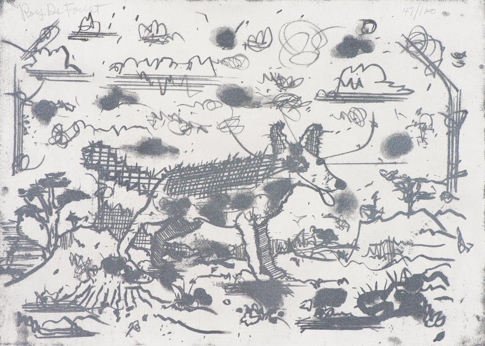 Roy De Forest Heigh-Ho Silver, 1995: Roy De Forest (American, 1930-2007) Heigh-Ho Silver, 1995 Lithograph on paper ed. 47 of 100 12.875 x 17.875 (in) Signed in pencil Roy De Forest, upper left Published by Segura Publishing Company, Temp