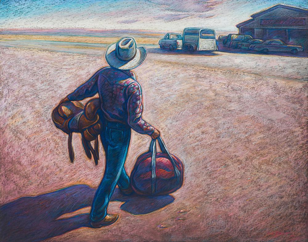 Howard Post The Rendezvous, 1989: Howard Post (American, b. 1948) The Rendezvous, 1989 Pastel on paper 32 x 42 (in) 40.25 x 48.75 x 1.25 (in) framed Signed H. E. Post ©, lower right Provenance: Acquired from the Prairie Lee Gallery,