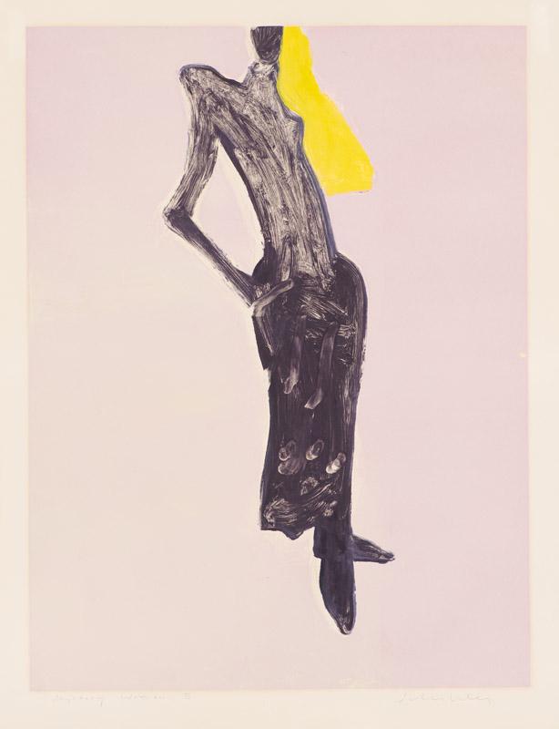 Fritz Scholder Mystery Woman B, 1986: Fritz Scholder (American, 1937-2005) Mystery Woman B, 1986 Monotype on paper 40.375 x 31.25 (in) Signed in pencil Scholder, lower right Printed by Rezvani Workshop, Scottsdale with their blind stamp, 