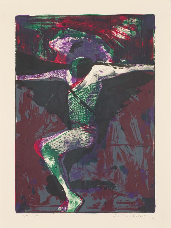 Fritz Scholder Man in Nature, 1990: Fritz Scholder (American, 1937-2005) Man in Nature, 1990 Lithograph on paper ed. 84 of 100 29.75 x 22.25 (in) 39.125 x 31.5 x 1.25 (in) framed Signed in pencil Scholder, lower right Image size: 25.75"