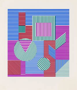 Victor Vasarely Fondau, 1980: Victor Vasarely (Hungarian, French, 1906-1997) Fondau, 1980 Serigraph on paper ed. 117 of 275 35.25 x 30.25 (in) Signed in pencil Vasarely, lower right Image size: 26.25 x 24 (in). There were