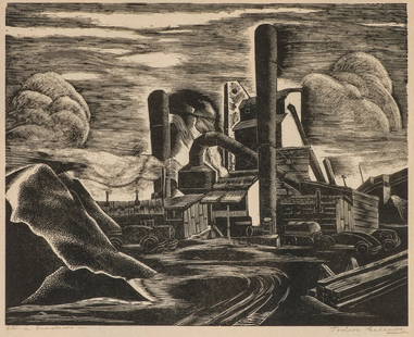 Todros Geller Stone Crusher, c.1939: Todros Geller (American, Russian, 1889-1949) Stone Crusher, c.1939 Woodcut on paper from an ed. of 25 8.5 x 10.5 (in) 13.75 x 15.75 x 0.5 (in) Framed Signed in pencil Todros Geller, lower right Titled