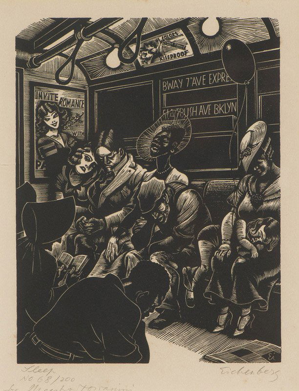 Fritz Eichenberg Subway (Sleep), 1934 (1 of 2)