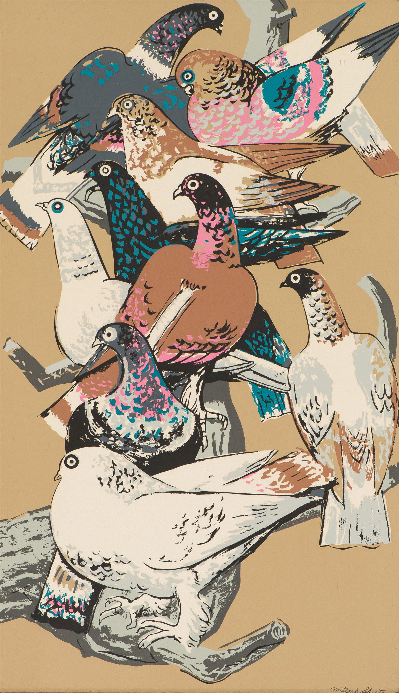 Millard Sheets Startled Birds (1 of 2)