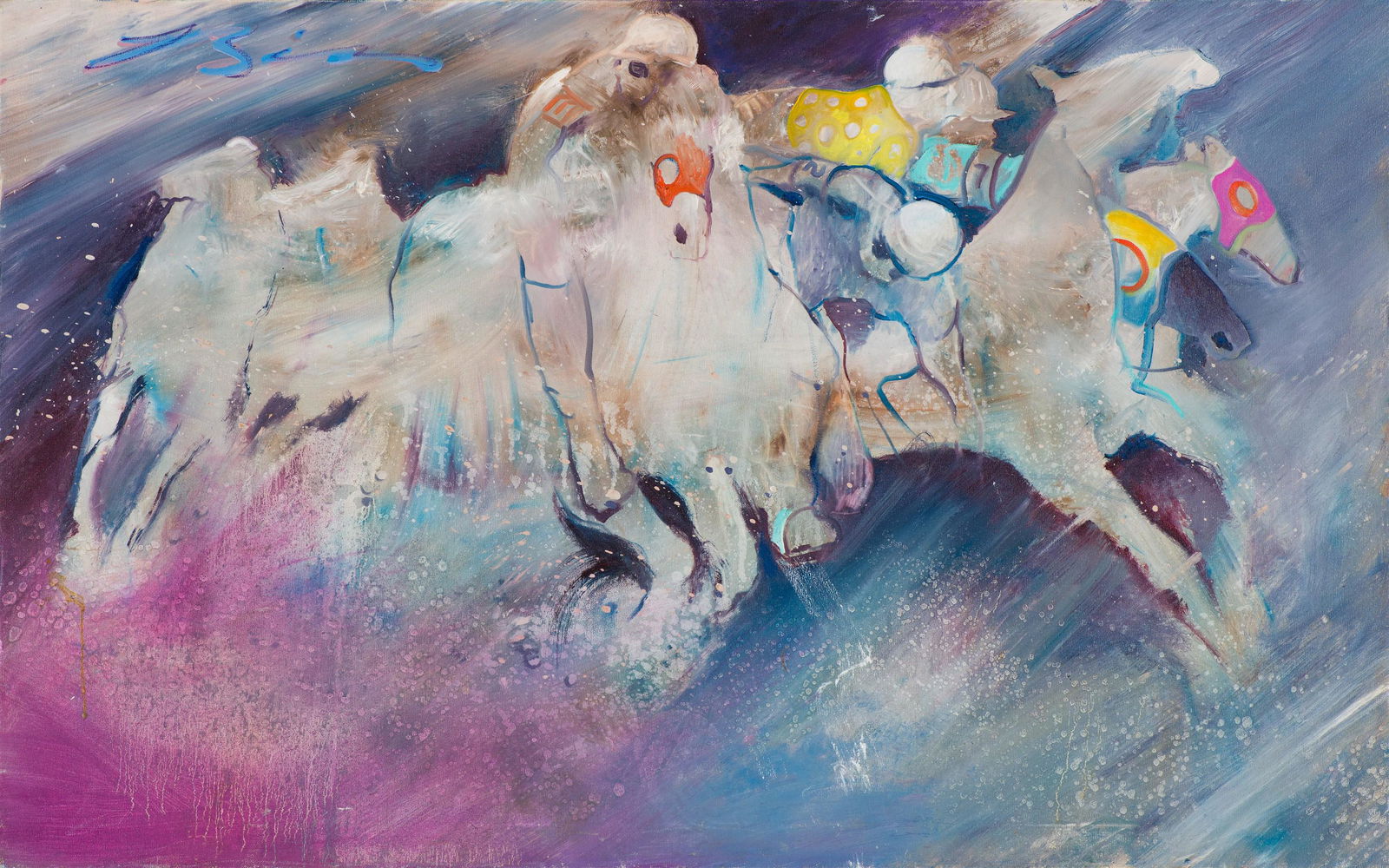 Earl Biss Changing Leads at a Full Gallop, 1992 (1 of 1)