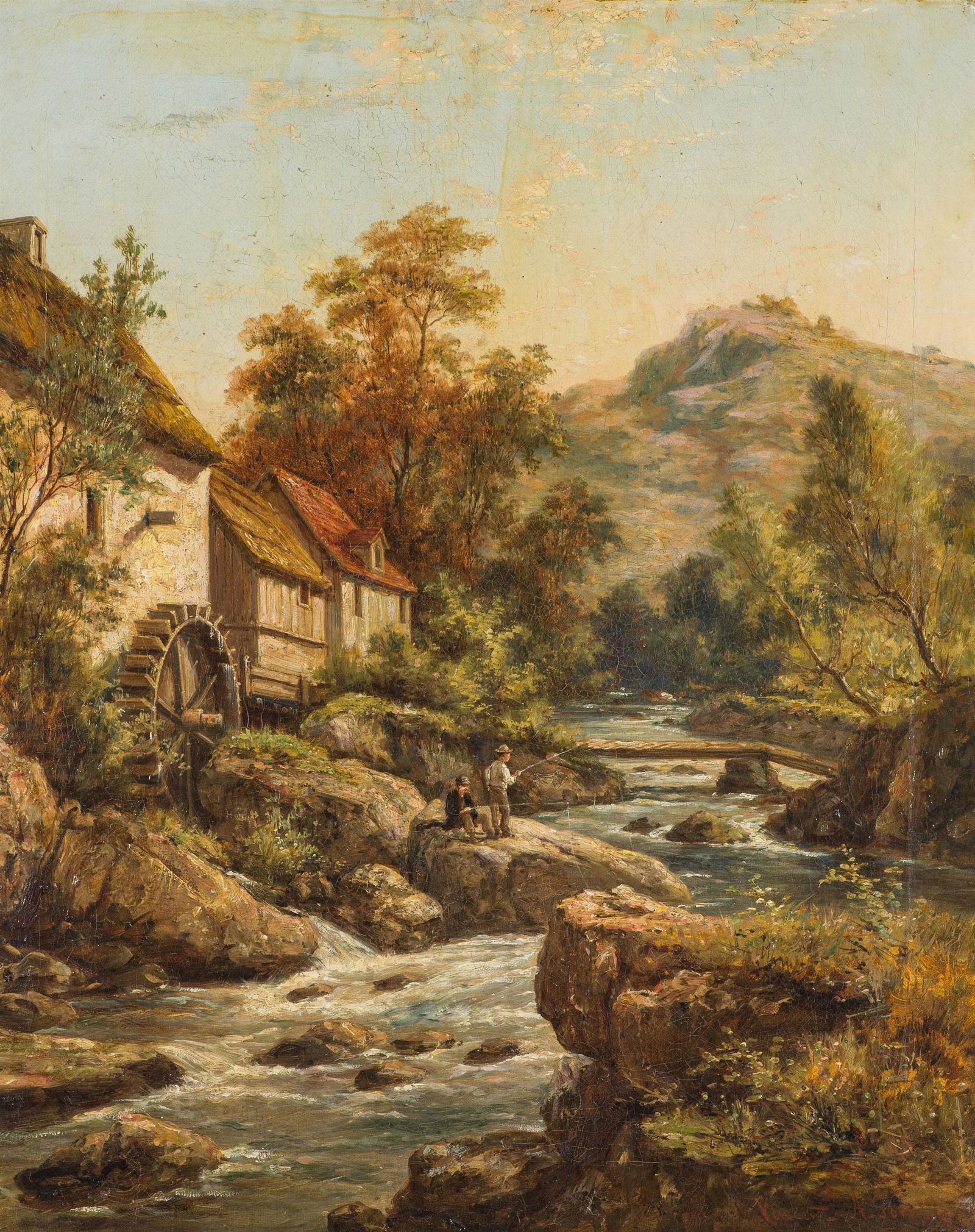 Vincent H. Gormer Untitled (Two Fisherman by a Stream) (1 of 2)