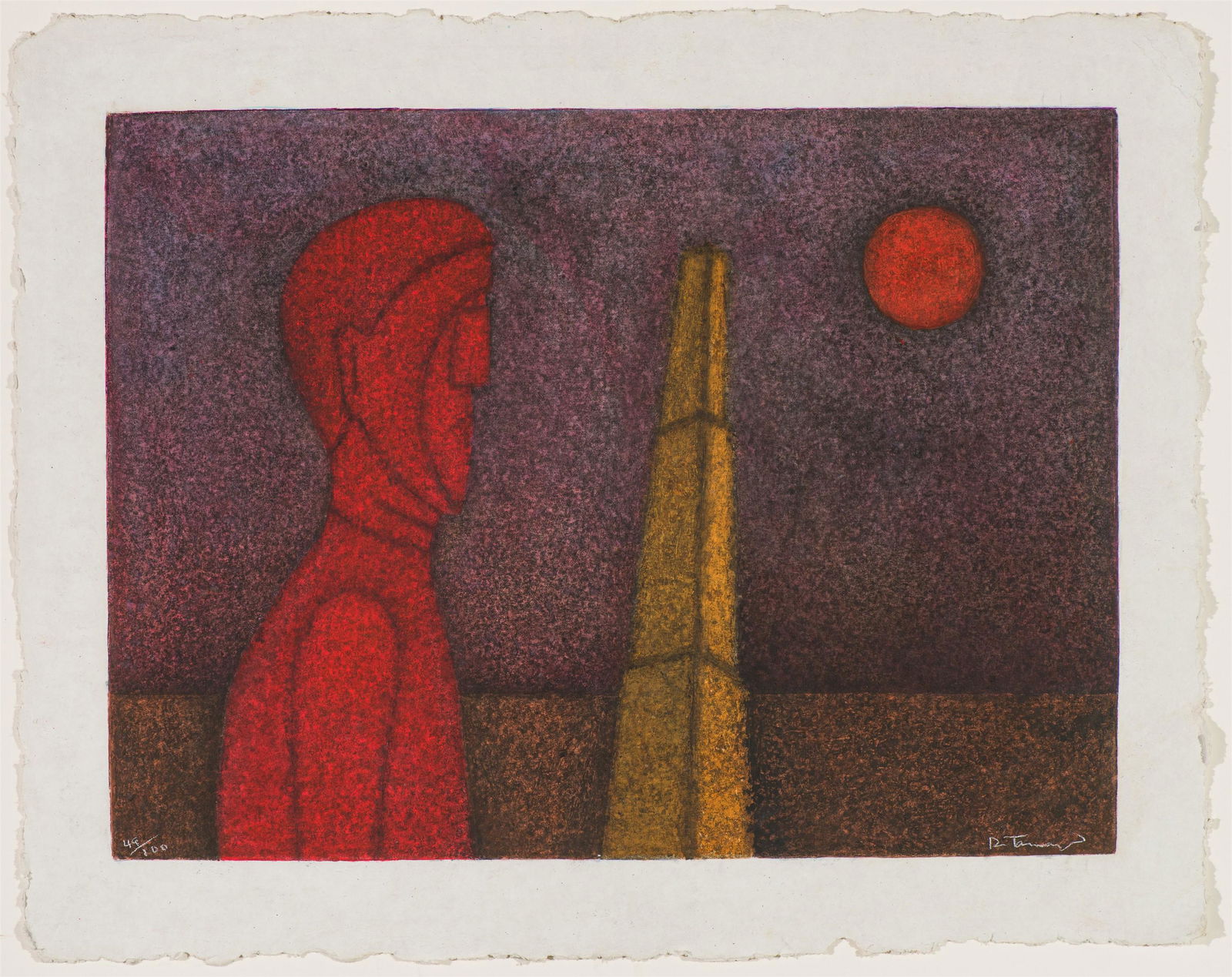Rufino Tamayo Figura en Rojo (Pereda 335), 1989 (1 of 2)