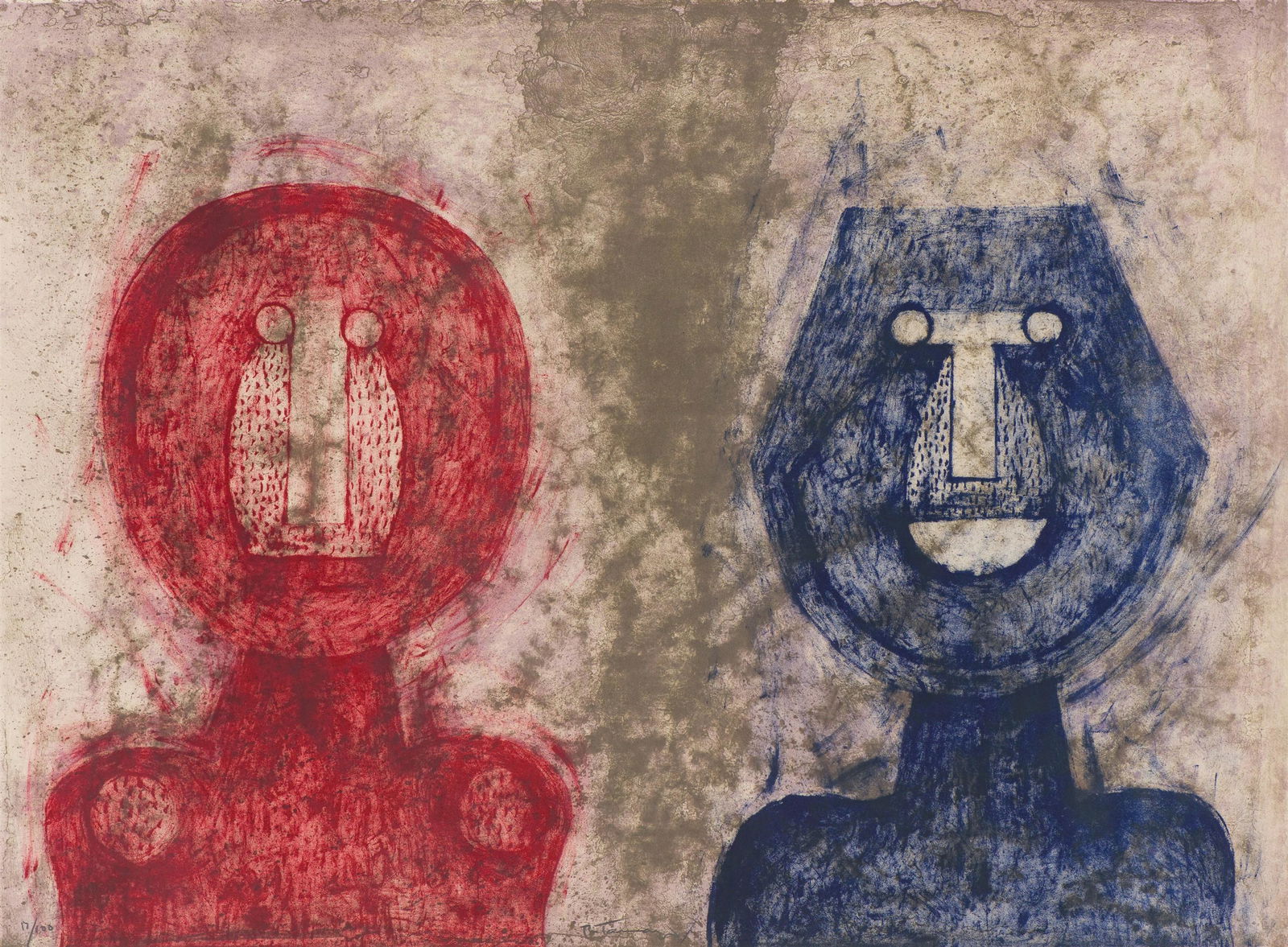 Rufino Tamayo Dos Caras (Two Faces) (Pereda 155), 1973 (1 of 2)