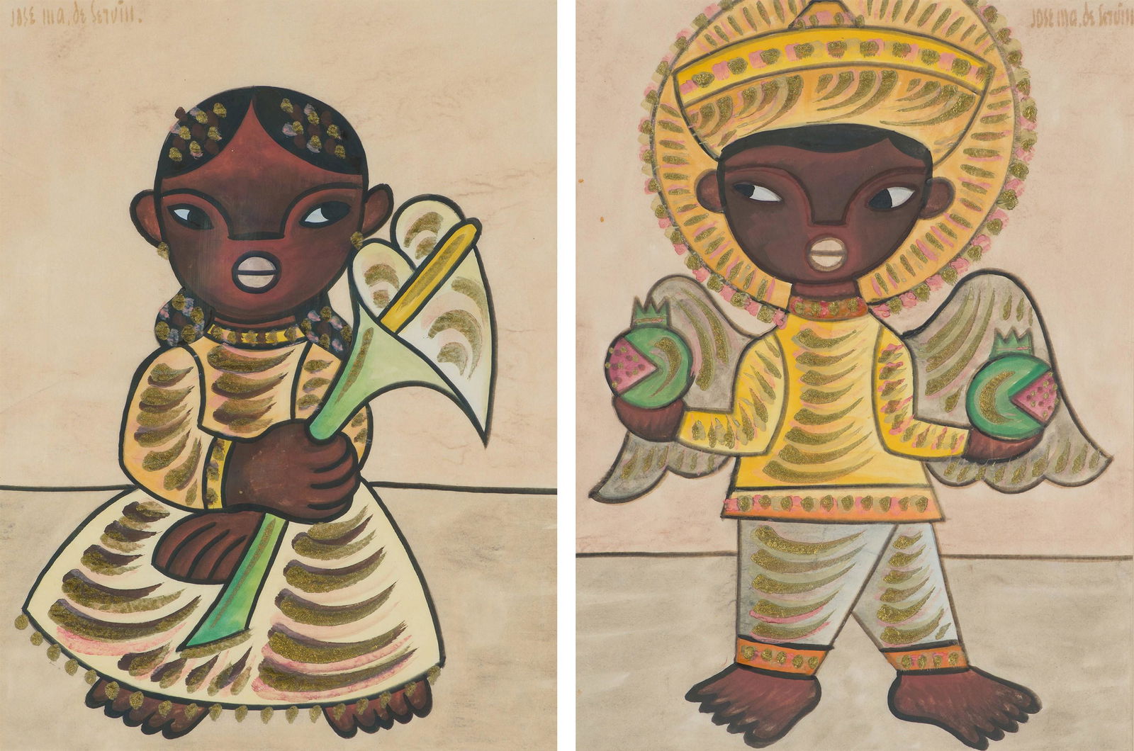 Jose Maria de Servin (2) Girl with Flower & Boy with (1 of 5)