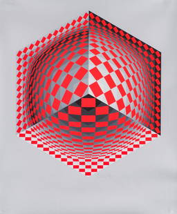 Victor Vasarely Mertan, 1981: Victor Vasarely (Hungarian, French, 1906-1997) Pixis, 1980 Serigraph on paper ed. 69 of 250 13.75 x 13.75 (in) 21.5 x 21.5 x 1 (in) Framed Signed in pencil Vasarely, lower right Printed by