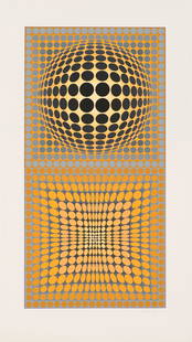 Victor Vasarely VP-118, 1972: Victor Vasarely (Hungarian, French, 1906-1997) VP-118, 1972 Serigraph on paper ed. 10 of 190 40.75 x 24 (in) 43.5 x 26.75 x 0.75 (in) Framed Signed in pencil Vasarely, lower right Published by