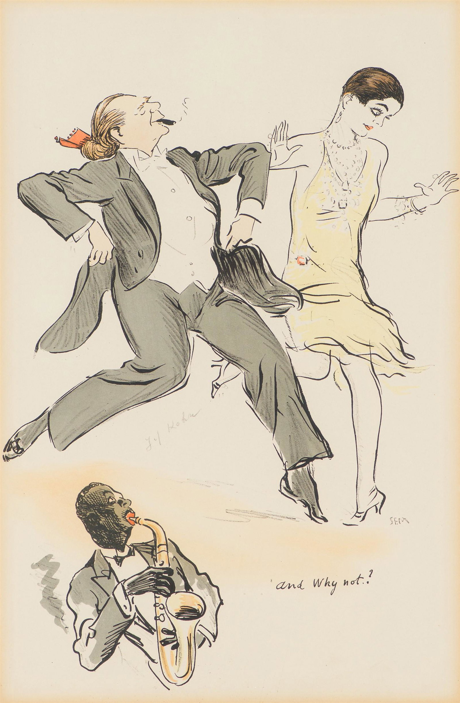 Georges Goursat (SEM) And Why Not.?, Plate 21 from the White Bottoms series, 1927 (1 of 3)