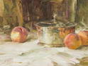 John Encinias Still Life with Peaches, 1997