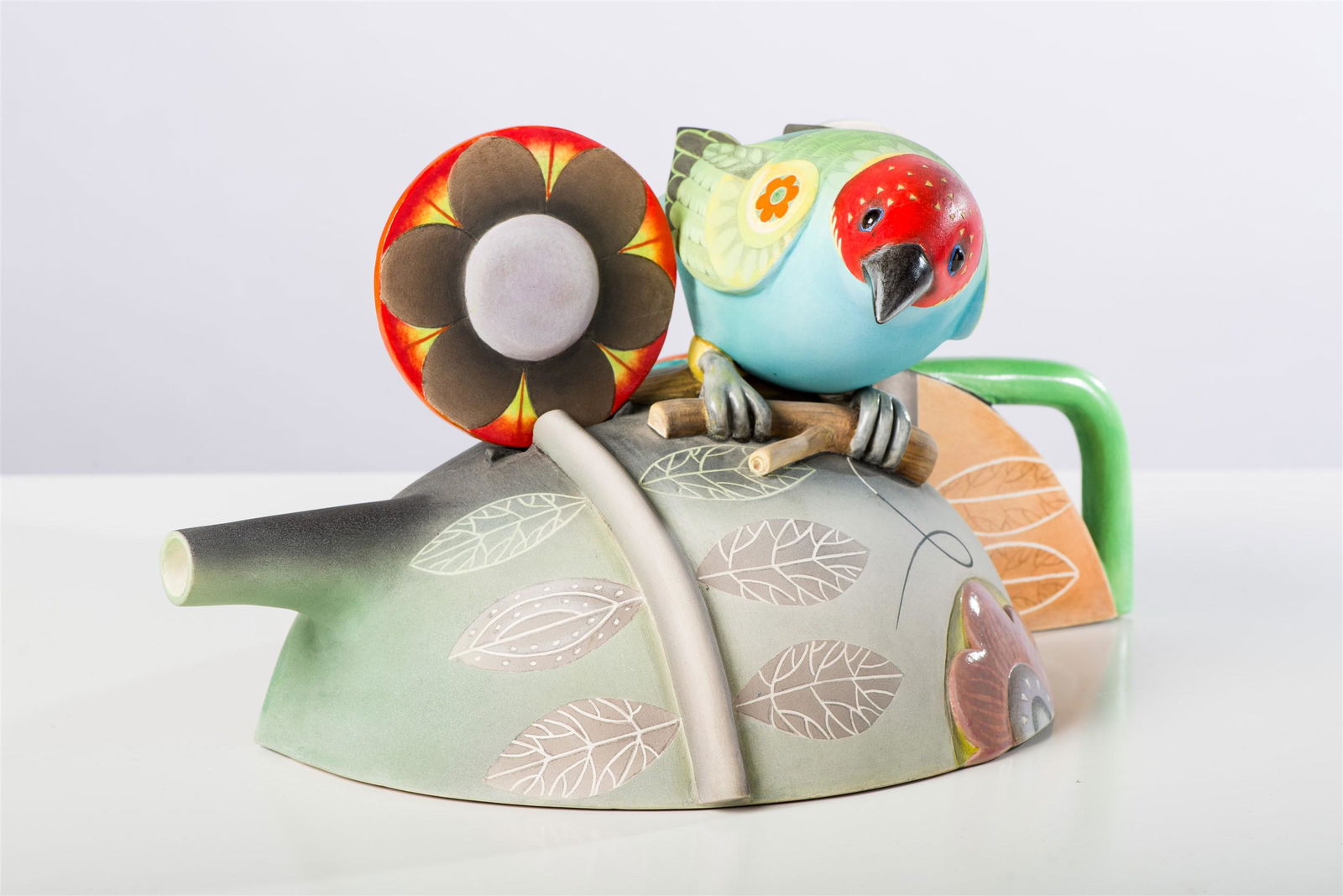 Annette Corcoran Tanager Teapot with Bird, 2007 (1 of 3)