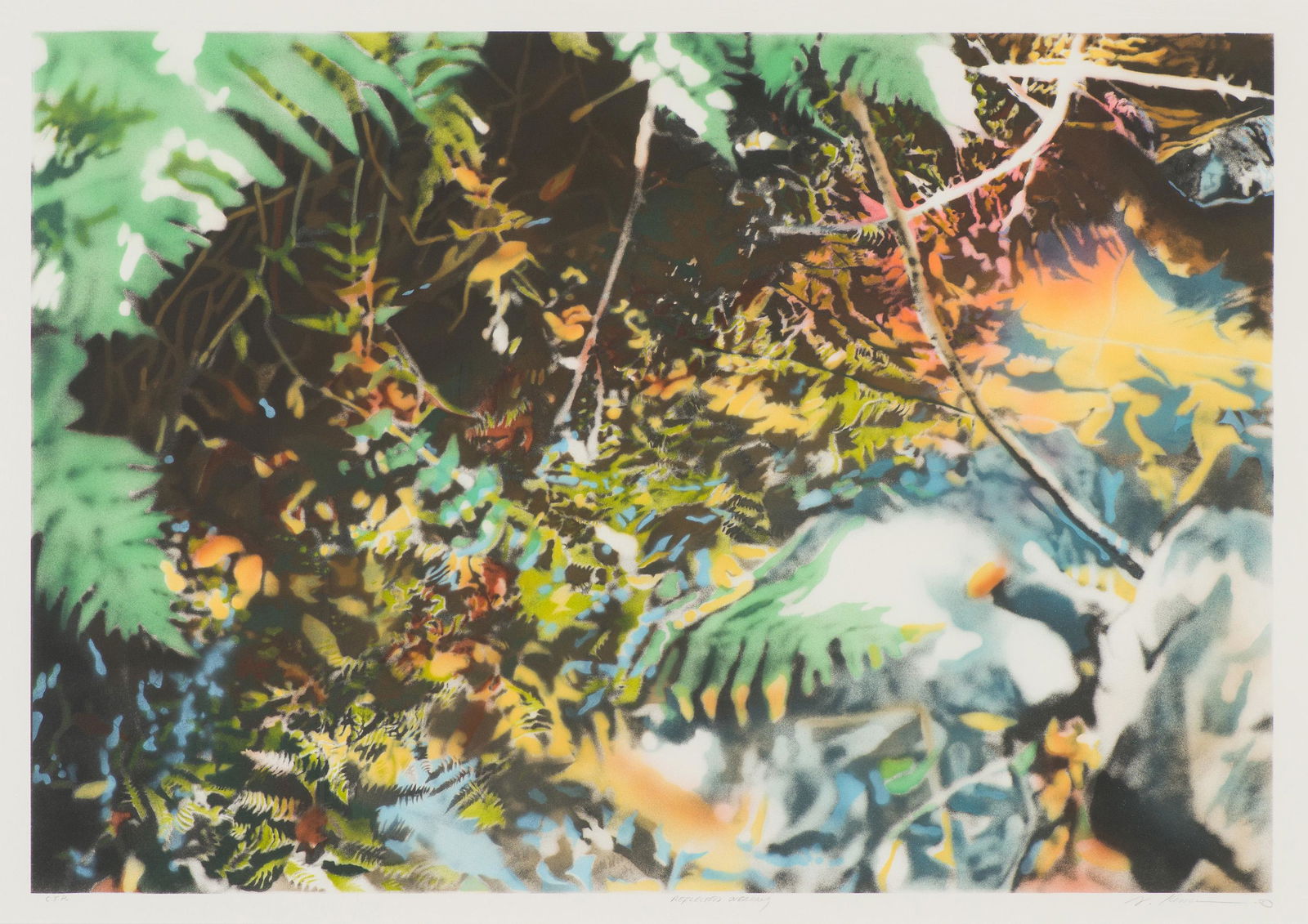 David Kessler Reflected Overhang: David Kessler (American, b. 1950) Reflected Overhang Lithograph on paper Color Trial Proof 29.5 x 40.25 (in) 31.75 x 42.25 x 1.25 (in) Framed Signed in pencil D. Kessler ©, lower right Titled in