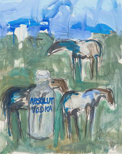 Theodore Waddell Absolut Waddell, 1991: Theodore Waddell (American, b. 1941) Absolut Waddell, 1991 Mixed media on paper 28 x 22.75 (in) Signed and dated in pencil Ted Waddell 91, lower right Cross Gate Gallery tag, verso of retained frame