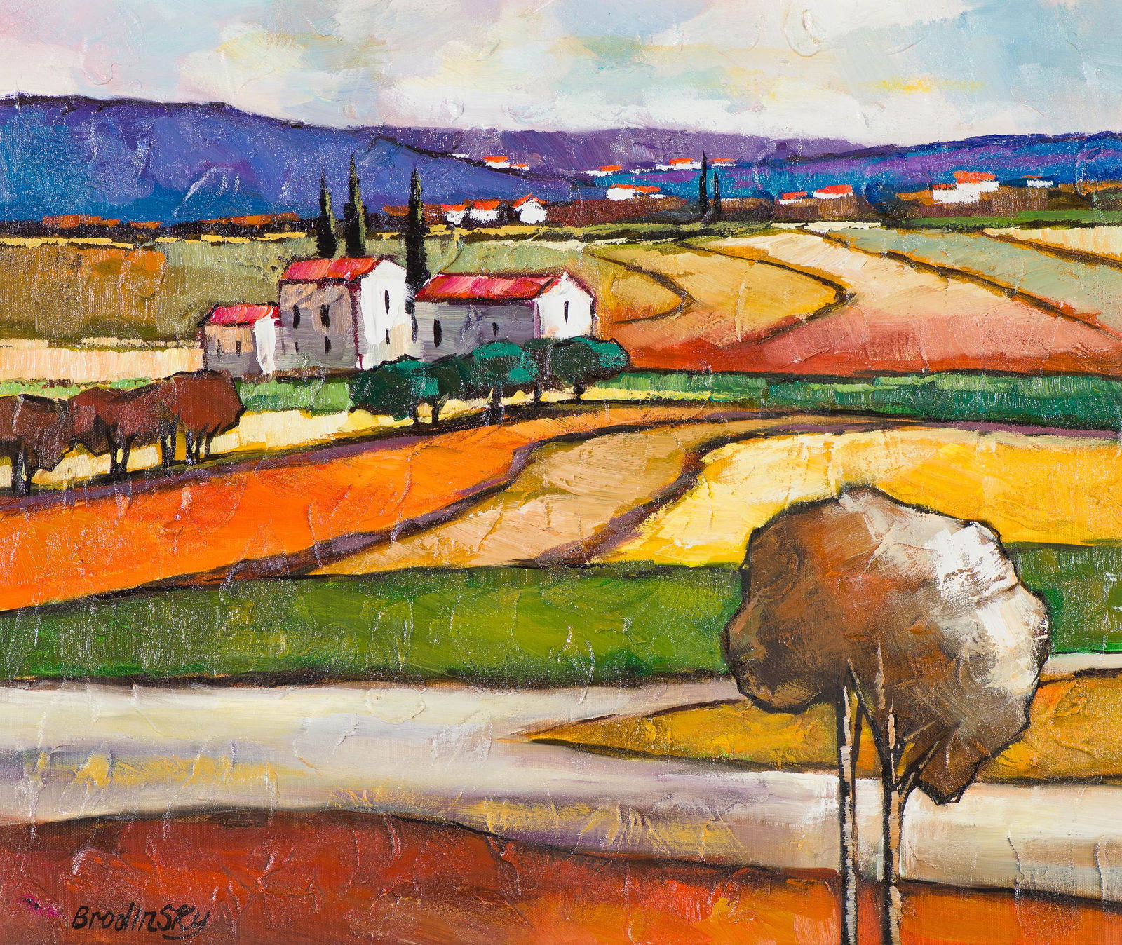 Slava Brodinsky Untitled Landscape: Slava Brodinsky (Russian, b. 1955) Untitled Landscape Oil on canvas 20 x 24 (in) 30 x 33.75 x 2 (in) Framed Signed Brodinsky, lower left