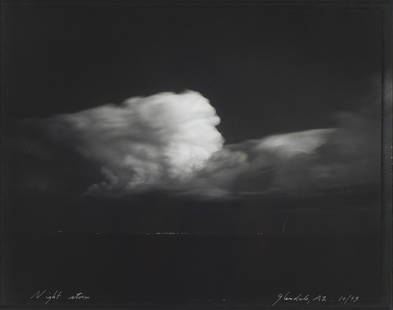 Mark Klett Night storm over Glendale, 1993: Mark Klett (American, b. 1952) Night storm over Glendale, 1993 Gelatin silver print ed. of 50 15.75 x 19.75 (in) 21.5 x 25 x 1 (in) Framed Signed, verso Titled, dated and located Glendale in silver in