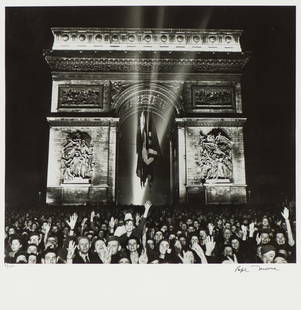 Ralph Morse Arc de Triomphe Celebration, 1944, printed later: Ralph Morse (American, 1917-2014) Arc de Triomphe Celebration, 1944, printed later Gelatin silver print ed. 8 of 250 16 x 15.5 (in) 23.25 x 22.75 x 1 (in) Framed Signed in pen Ralph Morse, lower right