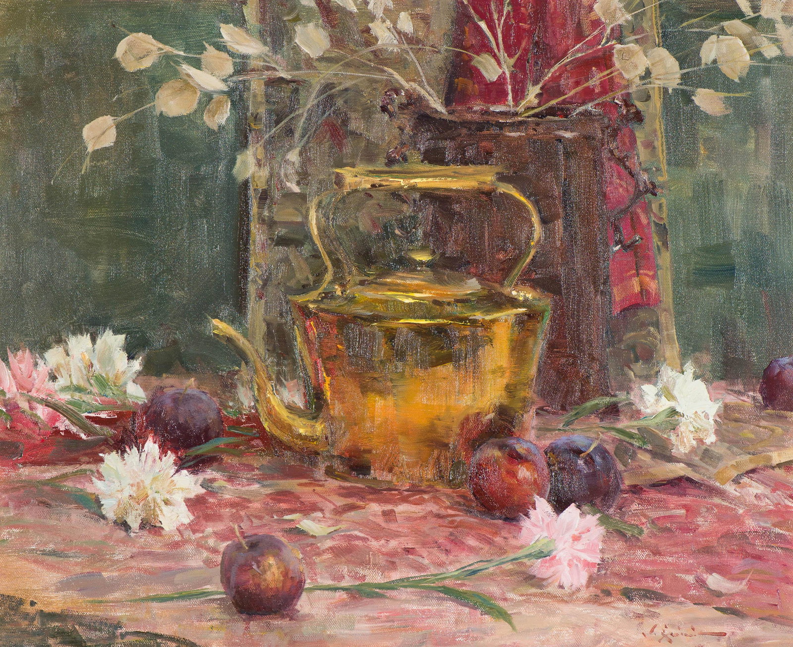 John Encinias Still Life with Brass Pot (1 of 4)