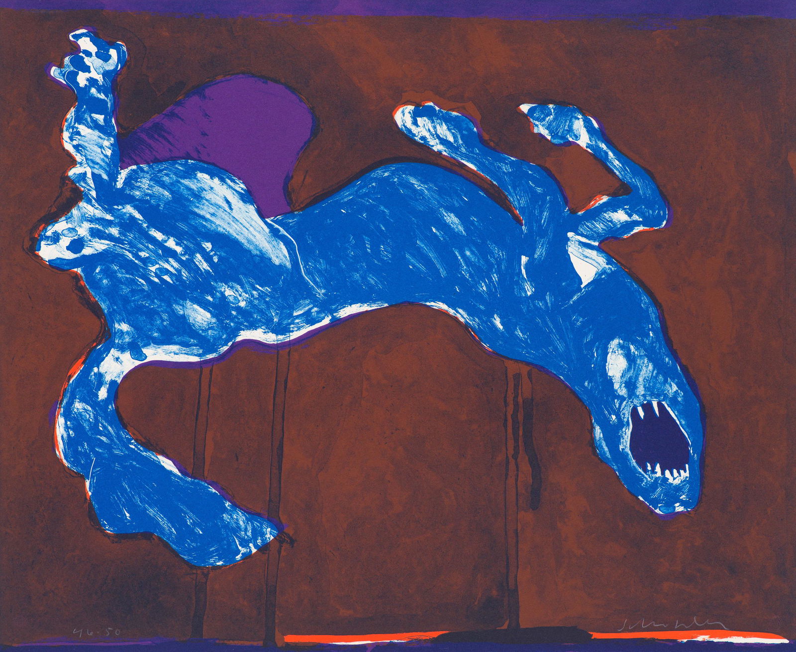 Fritz Scholder Roll Over Old Blue (State II), 1978 (1 of 1)