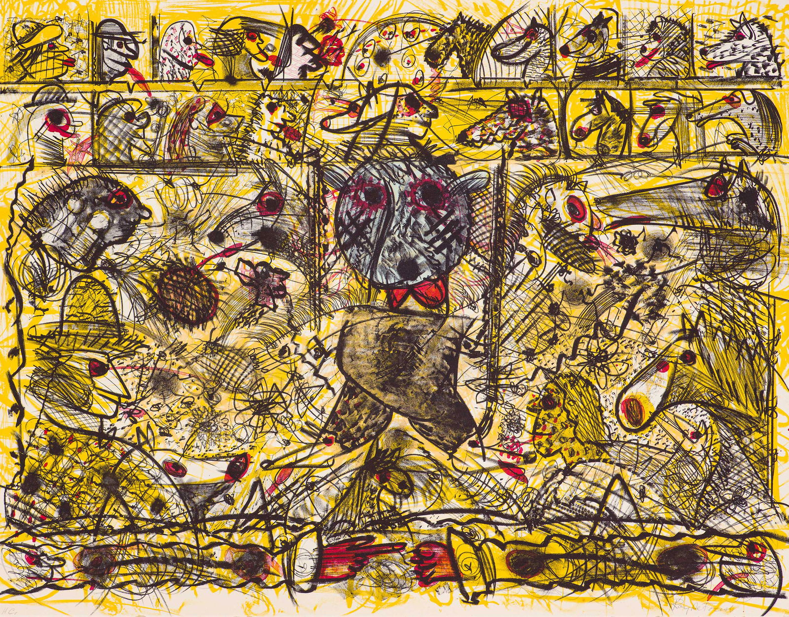 Roy De Forest Walking, 1987 (1 of 1)