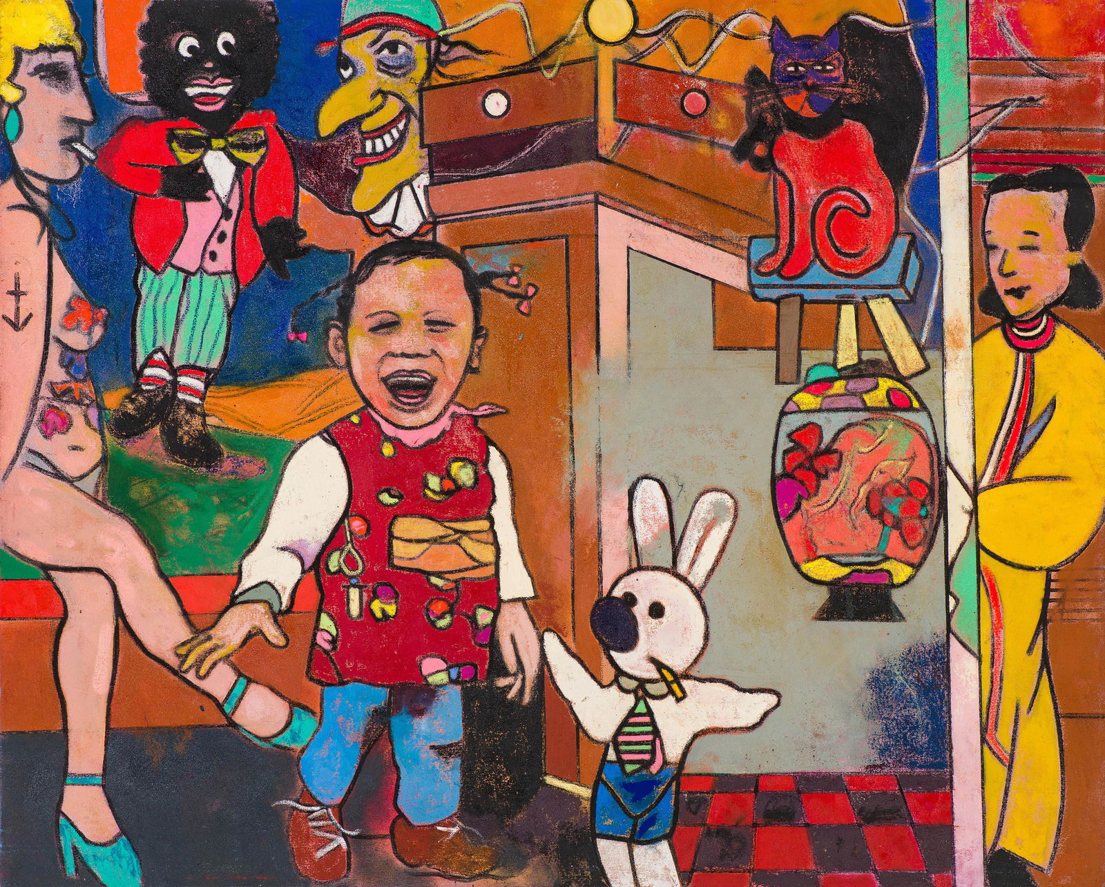 Richard Merkin Untitled (Smoking Rabbit) (1 of 1)