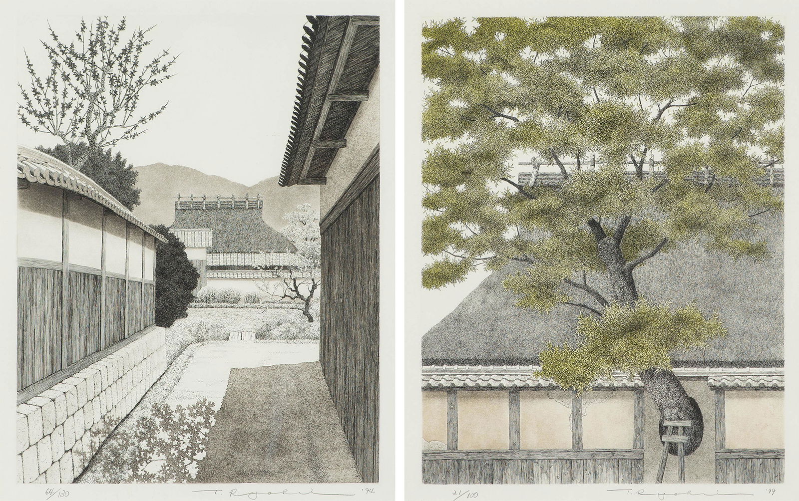 Tanaka Ryohei (2) Pathway & Tree and Roof #5, 1994 & 1999 (1 of 6)