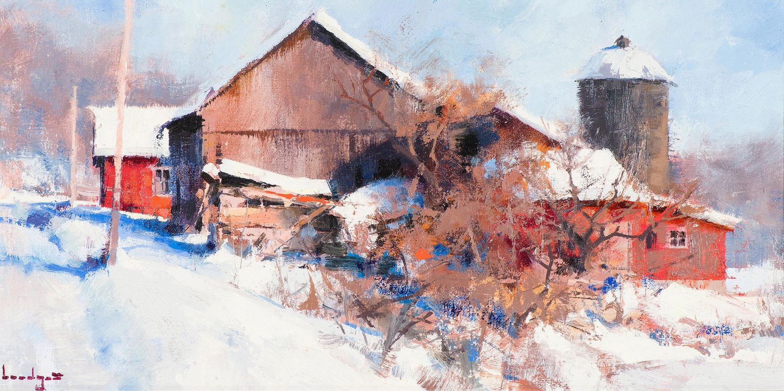 Mark Boedges Snowy Barn, 2018 (1 of 3)