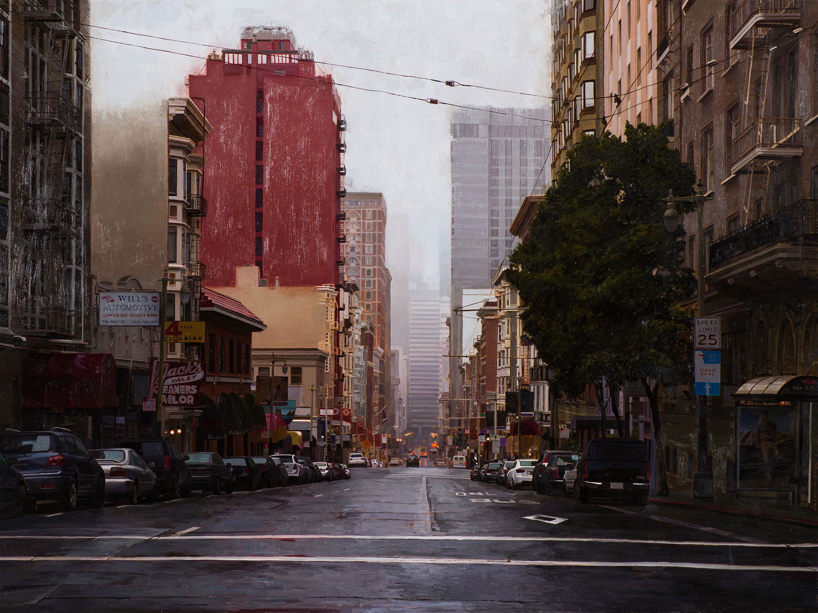 Greg Gandy Rain on Post Street II, 2013 (1 of 3)