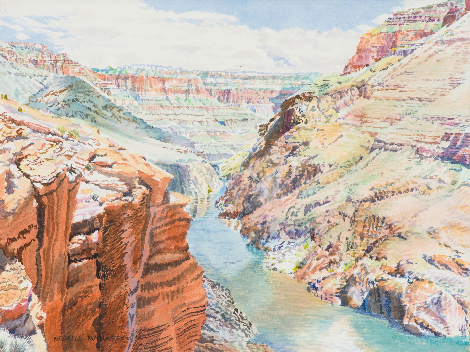 Merrill Mahaffey Untitled (Canyon Scene with River) (1 of 2)