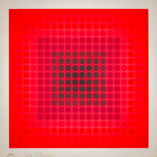 Victor Vasarely Pokol BC, 1968: Victor Vasarely (Hungarian, French, 1906-1997) Pokol BC, 1968 Serigraph on paper ed. 73 of 250 26.5 x 26.5 (in) Signed in pencil Vasarely, lower right Printed and published by Denise René