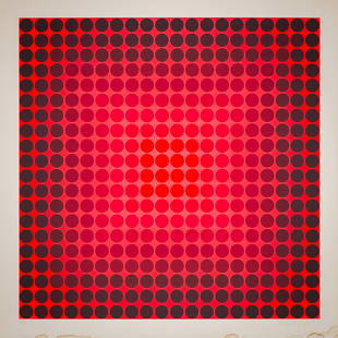 Victor Vasarely Pokol BF, 1968: Victor Vasarely (Hungarian, French, 1906-1997) Pokol BF, 1968 Serigraph on paper ed. 192 of 250 26.75 x 26.75 (in) Signed in pencil Vasarely, lower right Printed and published by Denise René Edit