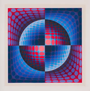 Victor Vasarely Relat, from Portfolio Vi-Va, 1978: Victor Vasarely (Hungarian, French, 1906-1997) Relat, from Portfolio Vi-Va, 1978 Serigraph on paper ed. 109 of 250 38 x 38 (in) Signed in pencil Vasarely, lower right Printed and published by