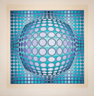 Victor Vasarely Viva, 1979: Victor Vasarely (Hungarian, French, 1906-1997) Viva, 1979 Serigraph on paper ed. 262 of 275 31 x 30.5 (in) Signed in pencil Vasarely, lower right Printed and published by Atelier Arcay, Paris,