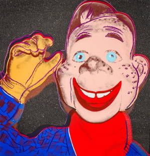 Andy Warhol Howdy Doody (from the Myths series) (F.&S.II.263), 1981: Andy Warhol (American, 1928-1987) Howdy Doody (from the Myths series) (F.&S.II.263), 1981 Screenprint with diamond dust on Lenox Museum board ed. 119 of 200 37.625 x 37.625 (in) 39 x 39 x 1.75 (in) Fr