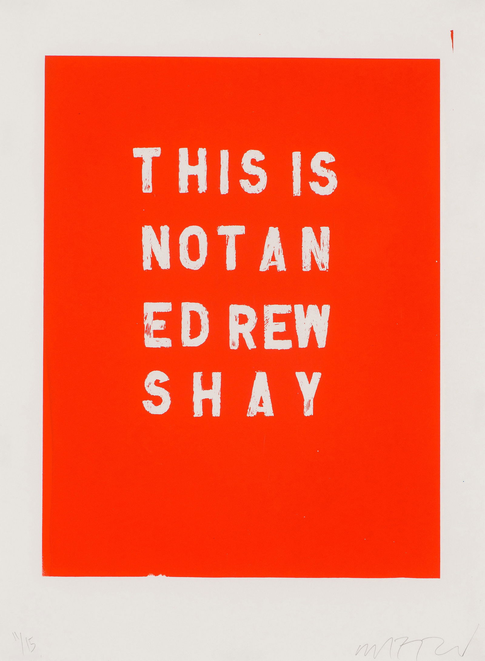 Michael Deyermond This Is Not an Ed Rew Shay, 2005 (1 of 4)