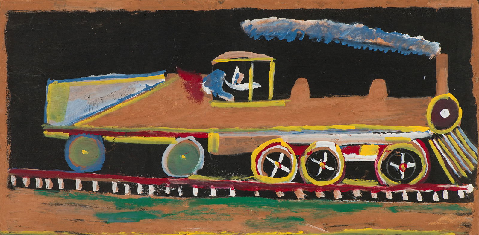 Jimmie Lee Sudduth Untitled (Train) (1 of 2)