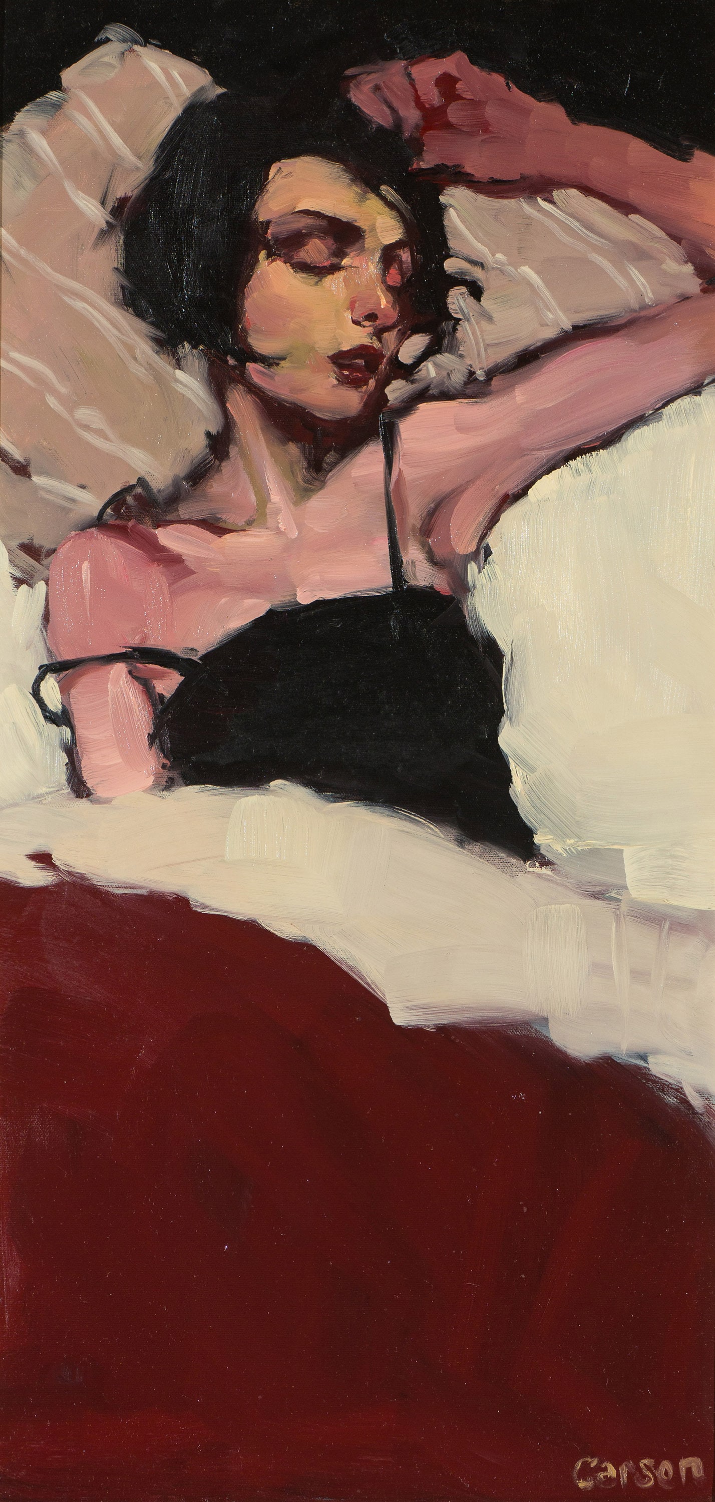 Michael Carson Woman Sleeping in Black Dress (1 of 3)