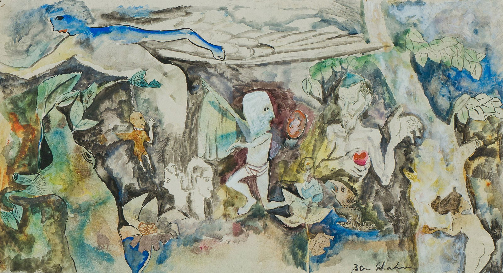 Ben Shahn Composition (Garden of Eden), 1931 (1 of 2)