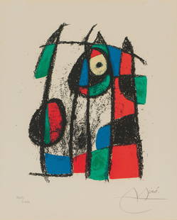Joan Miró Untitled, Plate VII from Lithographie II (Mourlot 1043; Cramer 198), 1975: Joan Miró (Spanish, 1893-1983) Untitled, Plate VII from Lithographie II (Mourlot 1043; Cramer 198), 1975 Lithograph on Arches paper ed. XXVI of LXXX 16.5 x 13.5 (in) 24.75 x 21.75 x 1 (in) Framed